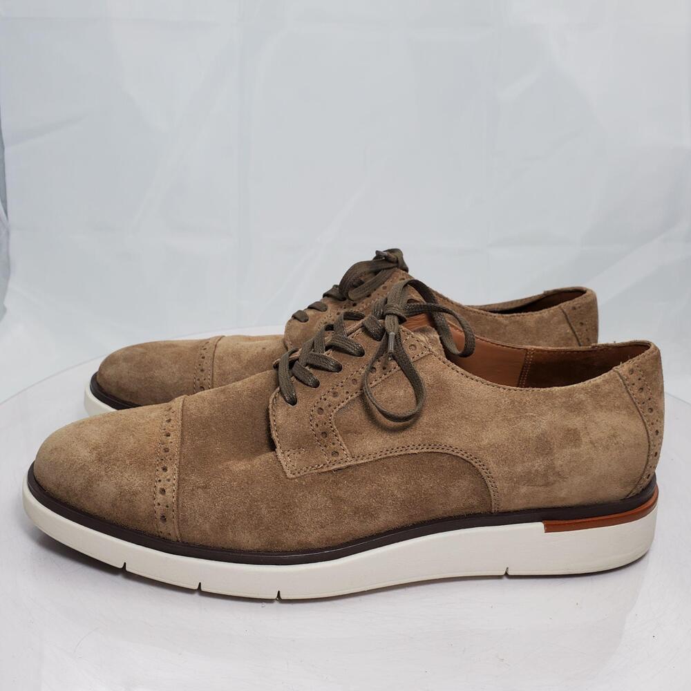 Allen Edmonds Caleb 7357 Hybrid Shoes 10.5 D Brown Suede Cap Toe Oxford Sneakers